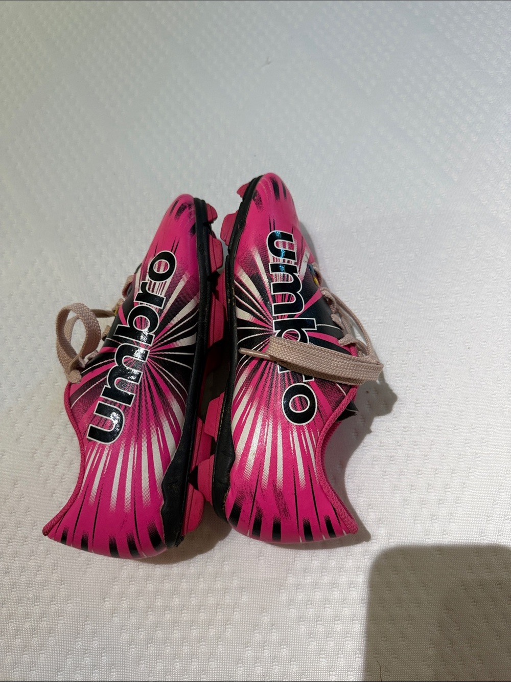 Umbro Hot Pink and Black Soccer Cleats